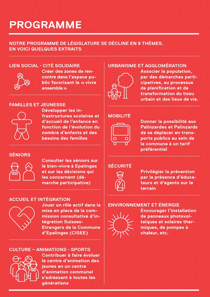 Programme législature 2016